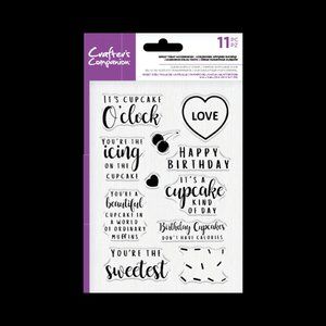 Crafters Companion SWEET TREAT ACCESSORIES Clear Acrylic Stamps Set - Brand New